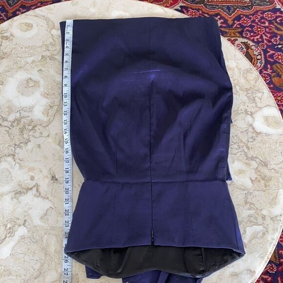 Max & Cleo Strapless Purple Taffeta Mini Cocktail Party Dress - Picture 14 of 16